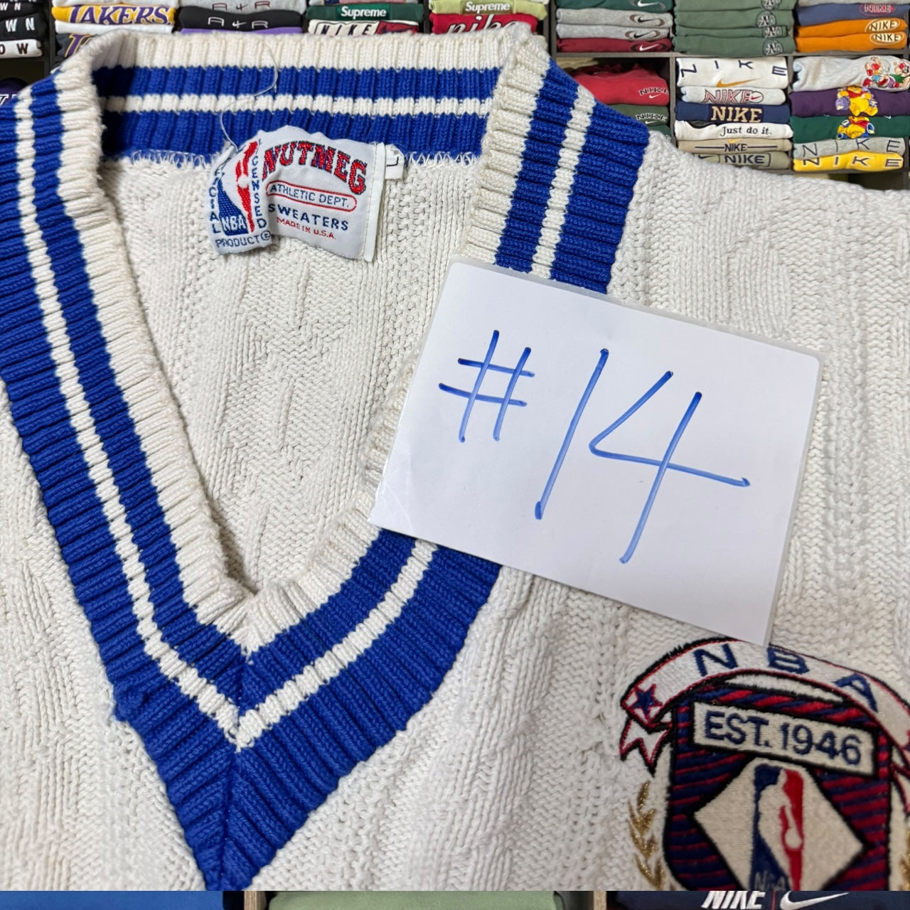 90s NBA knitted sweatshirt (Large)
