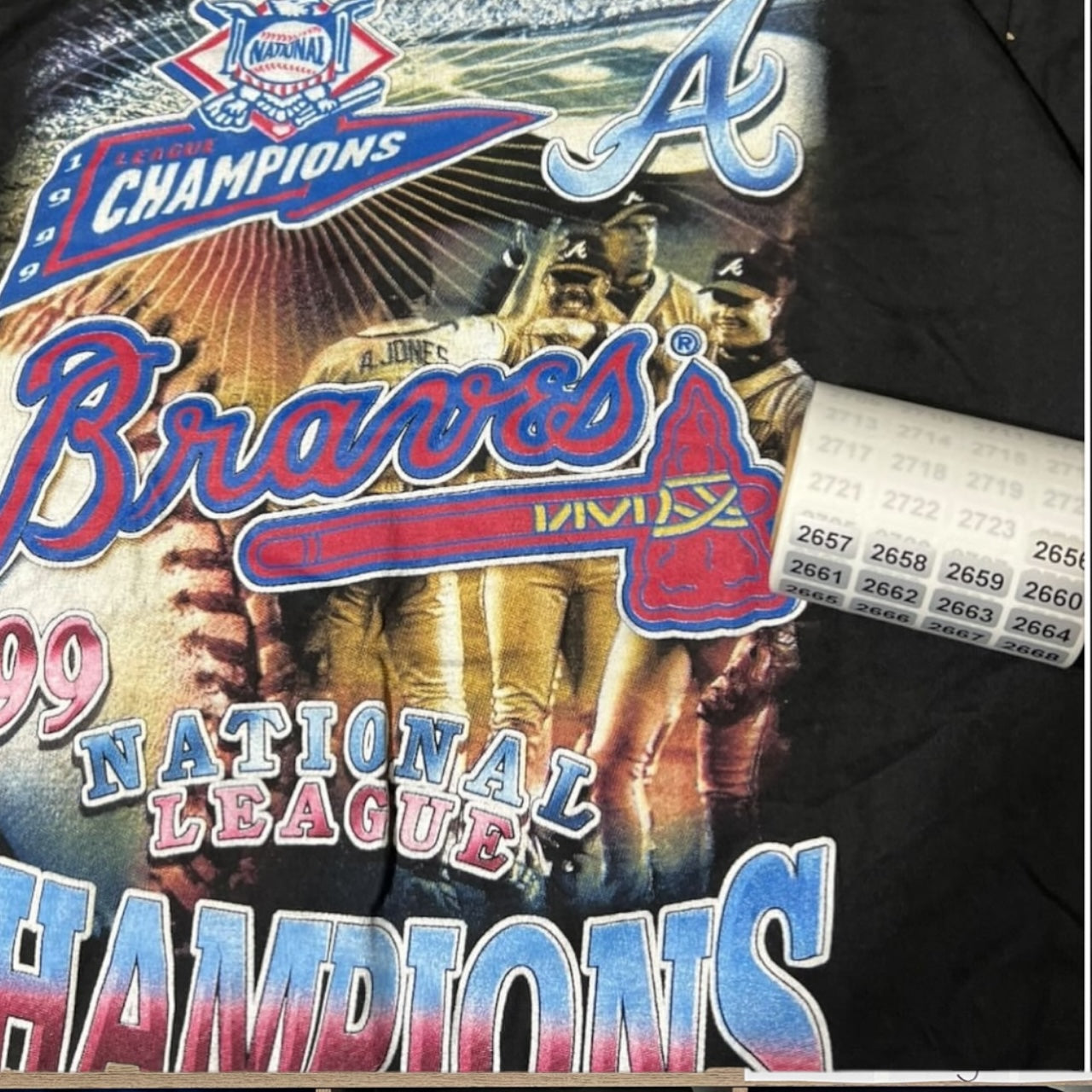 1999 Atlanta braves mlb baseball rap tee ( xlarge )