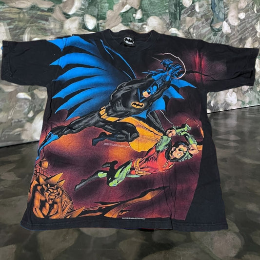90s Batman robin all over print shirt