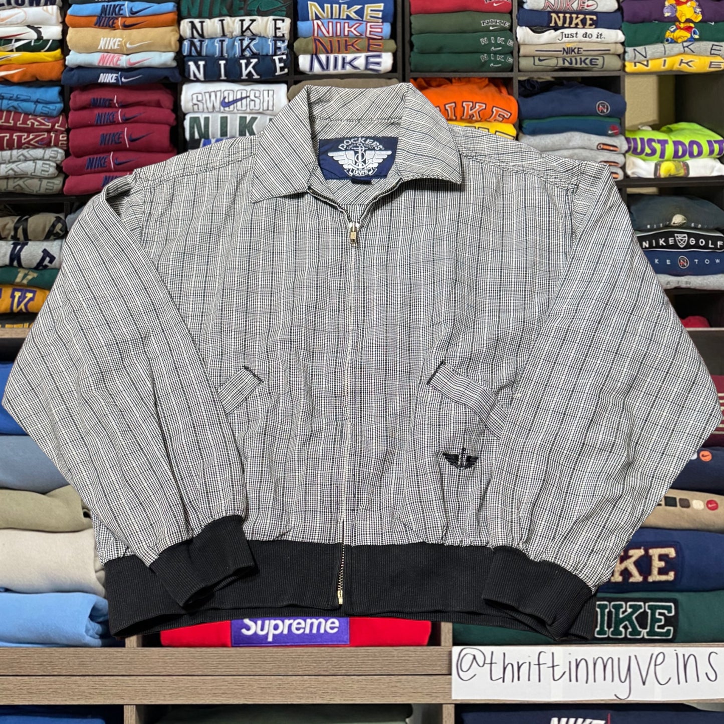 90s dockers dad jacket full zip