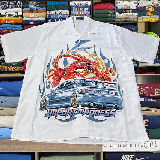 90s dragon race car button up