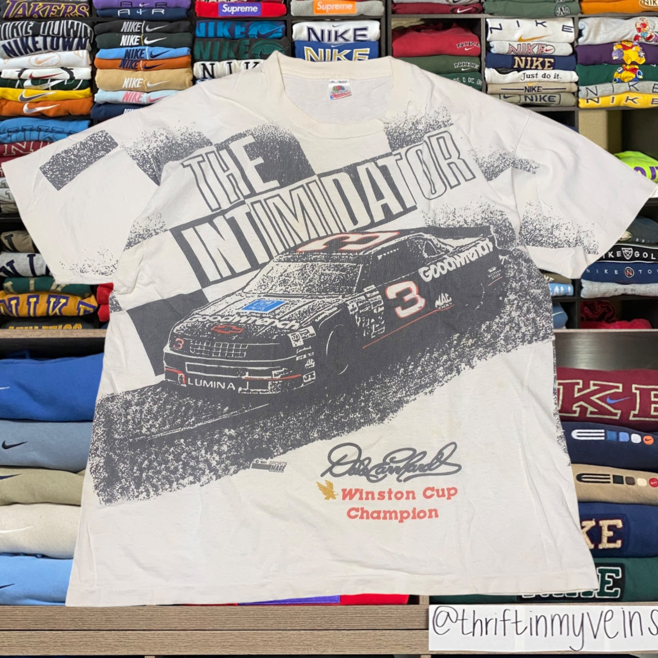 90s all over print nascar graphic shirt (xlarge)