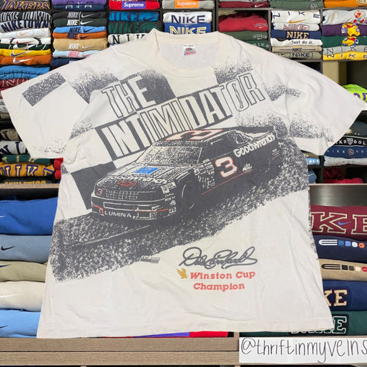 90s all over print nascar graphic shirt (xlarge)