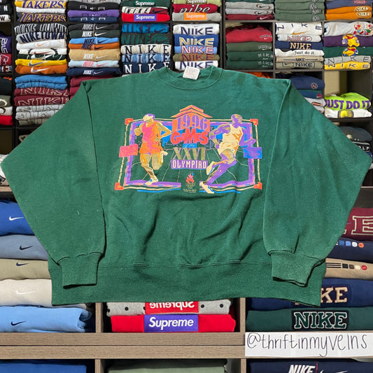 90s green Olympics sweater