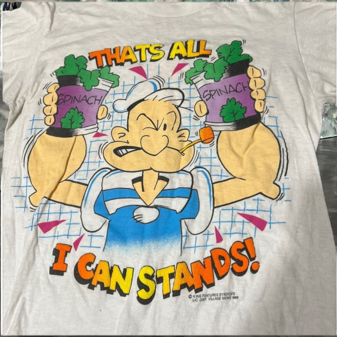 Vtg 1982 Popeyes the sailor shirt