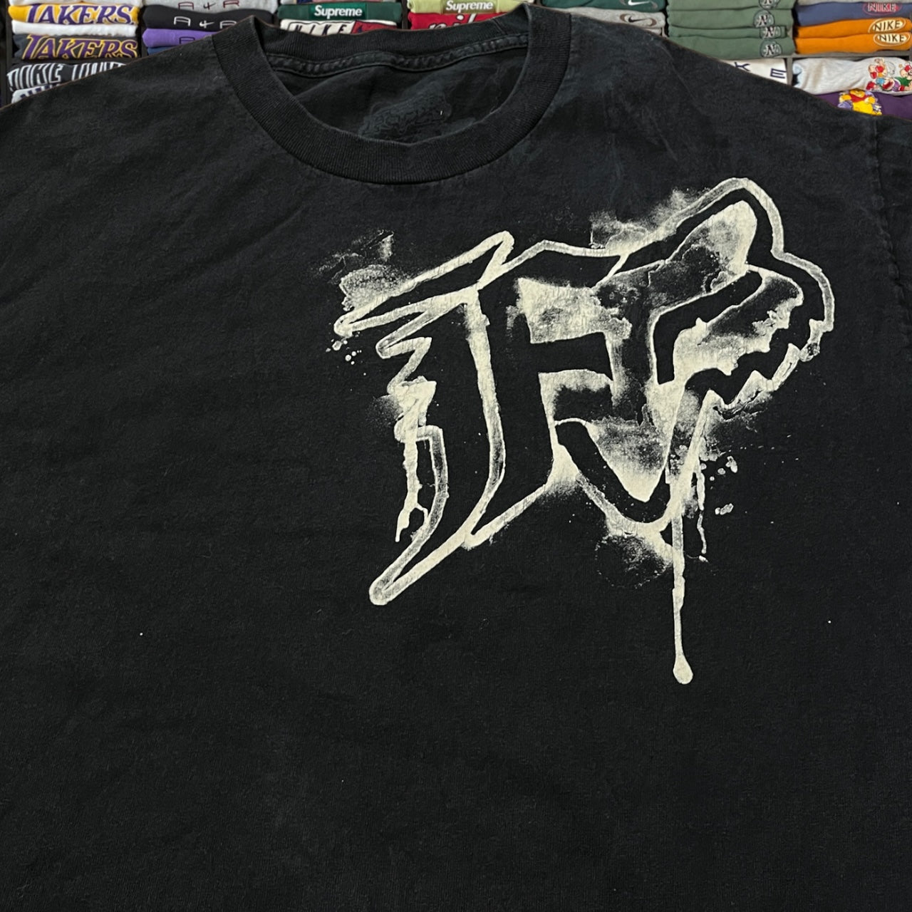 Y2K Fox racing black skater shirt