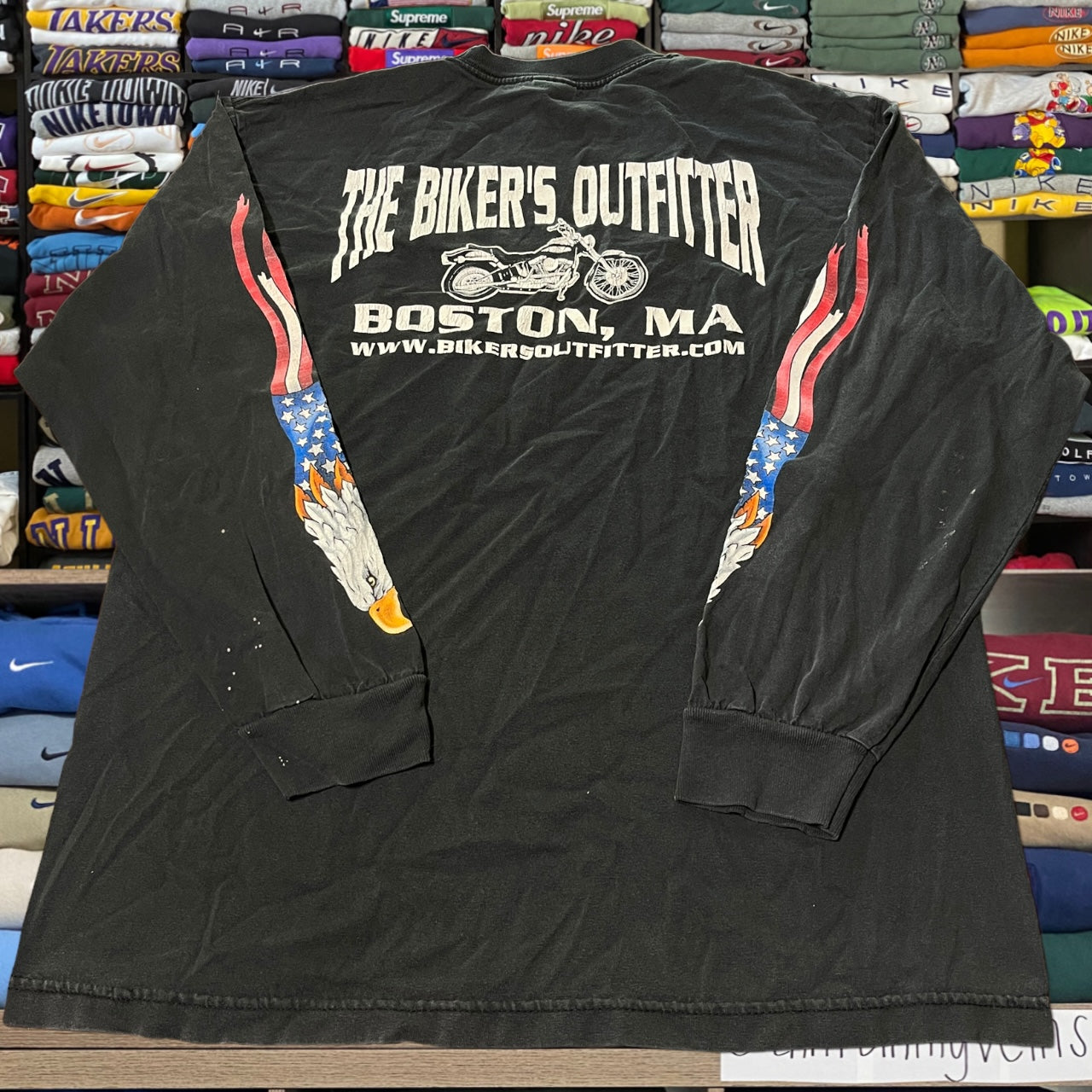 Y2K 2004 biker motorcycle eagle long sleeve