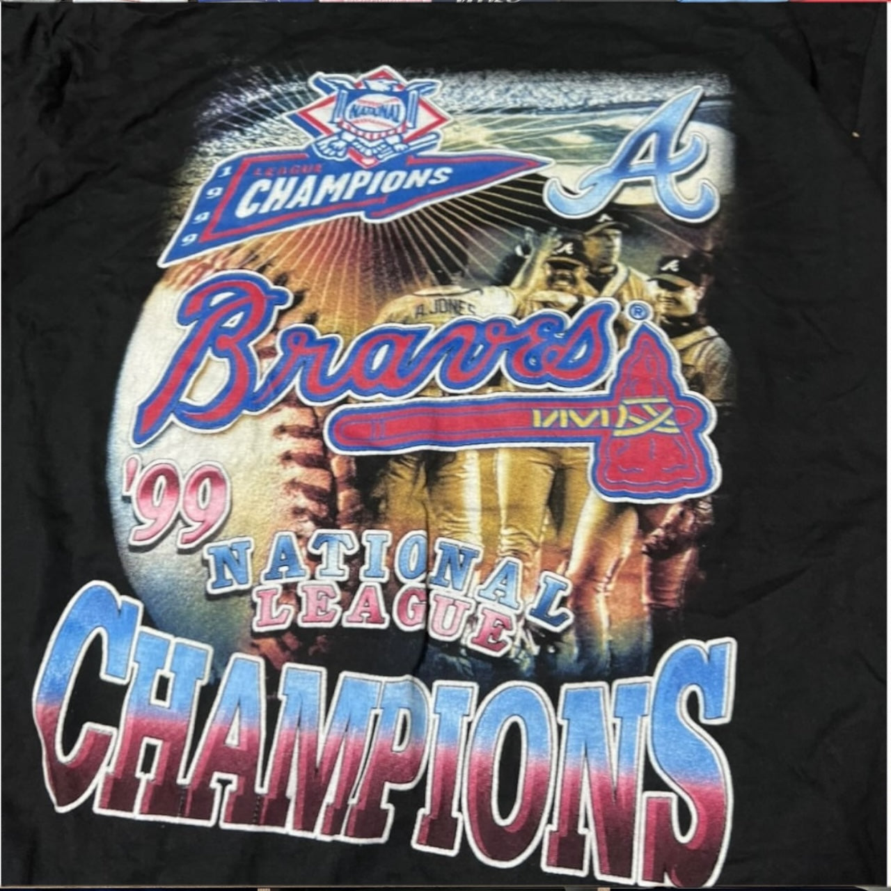 1999 Atlanta braves mlb baseball rap tee ( xlarge )