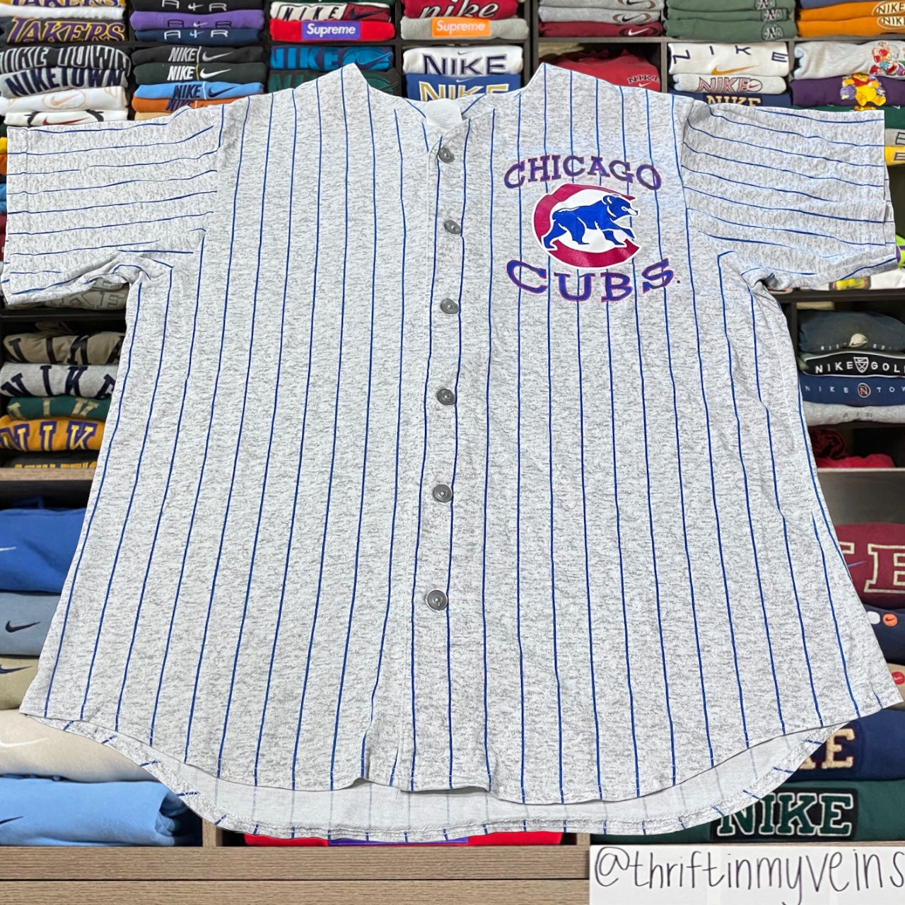 90s Chicago cubs mlb baseball button up