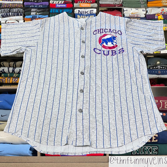 90s Chicago cubs mlb baseball button up