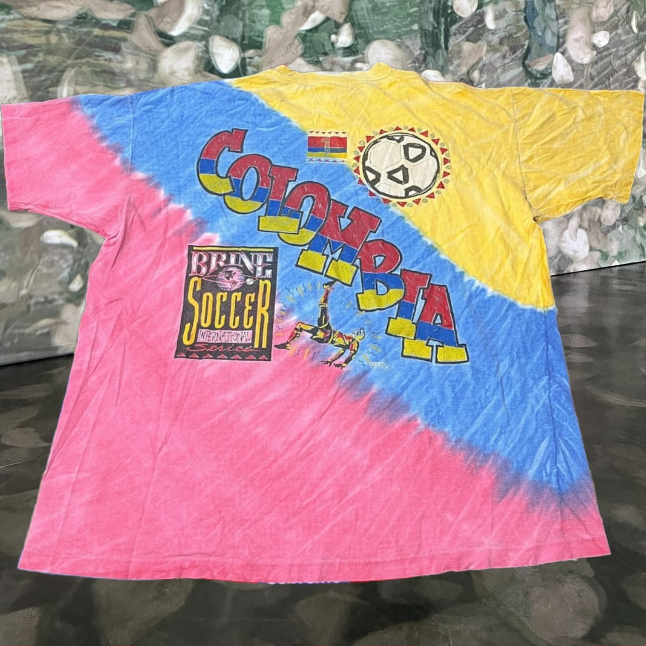 90s Columbia soccer all over print