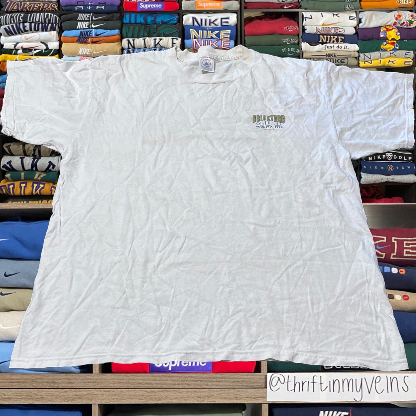 1999 nascar graphic brickyard 400 shirt ( xlarge )