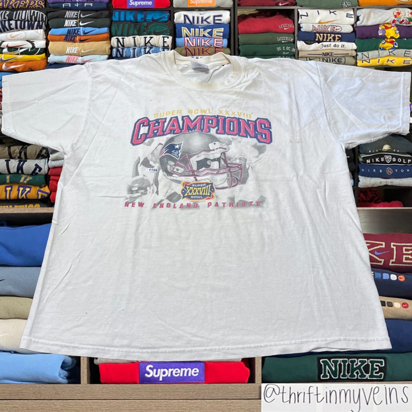 Y2K 2003 New England patriots nfl football shirt