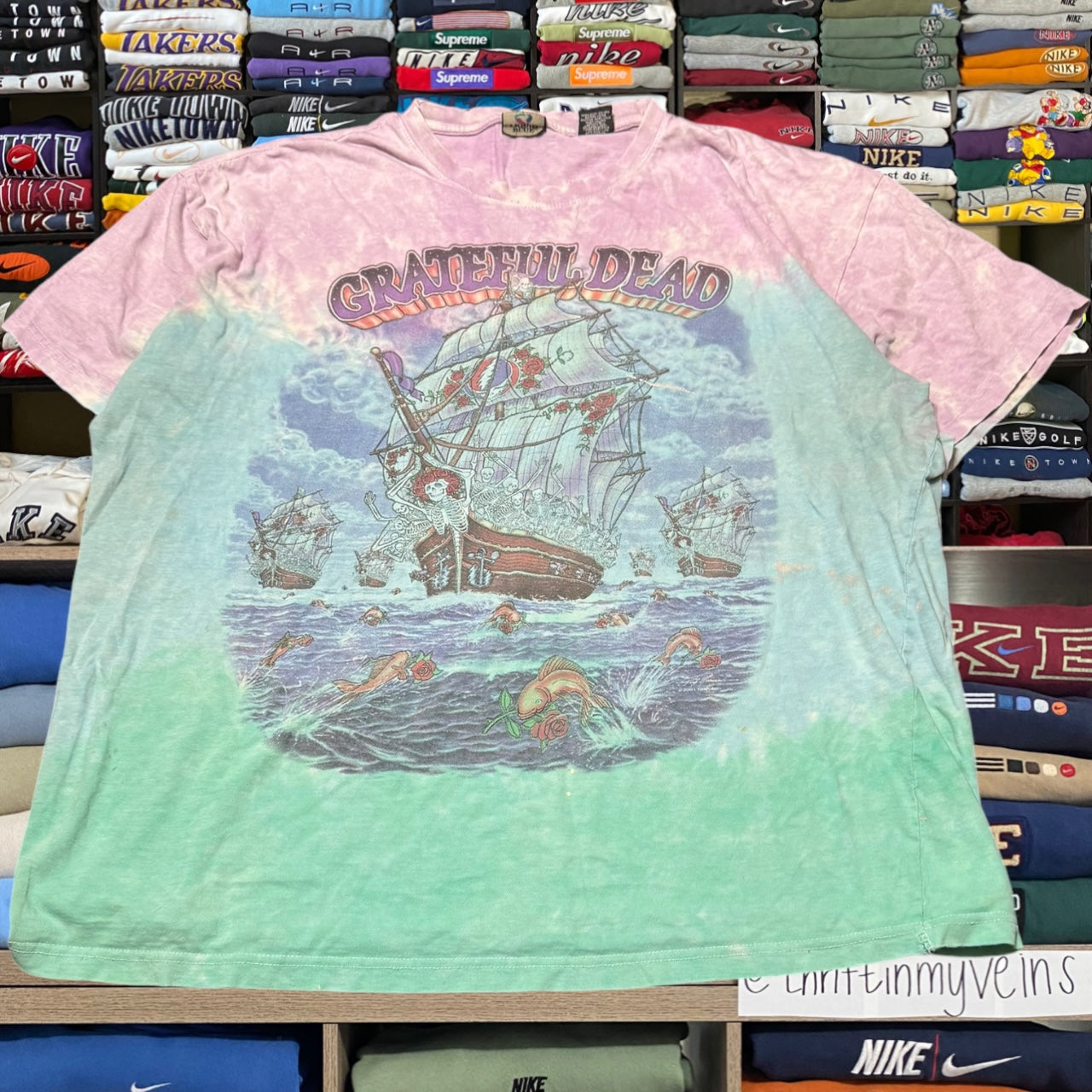 y2k liquid blue shirt(3xl)