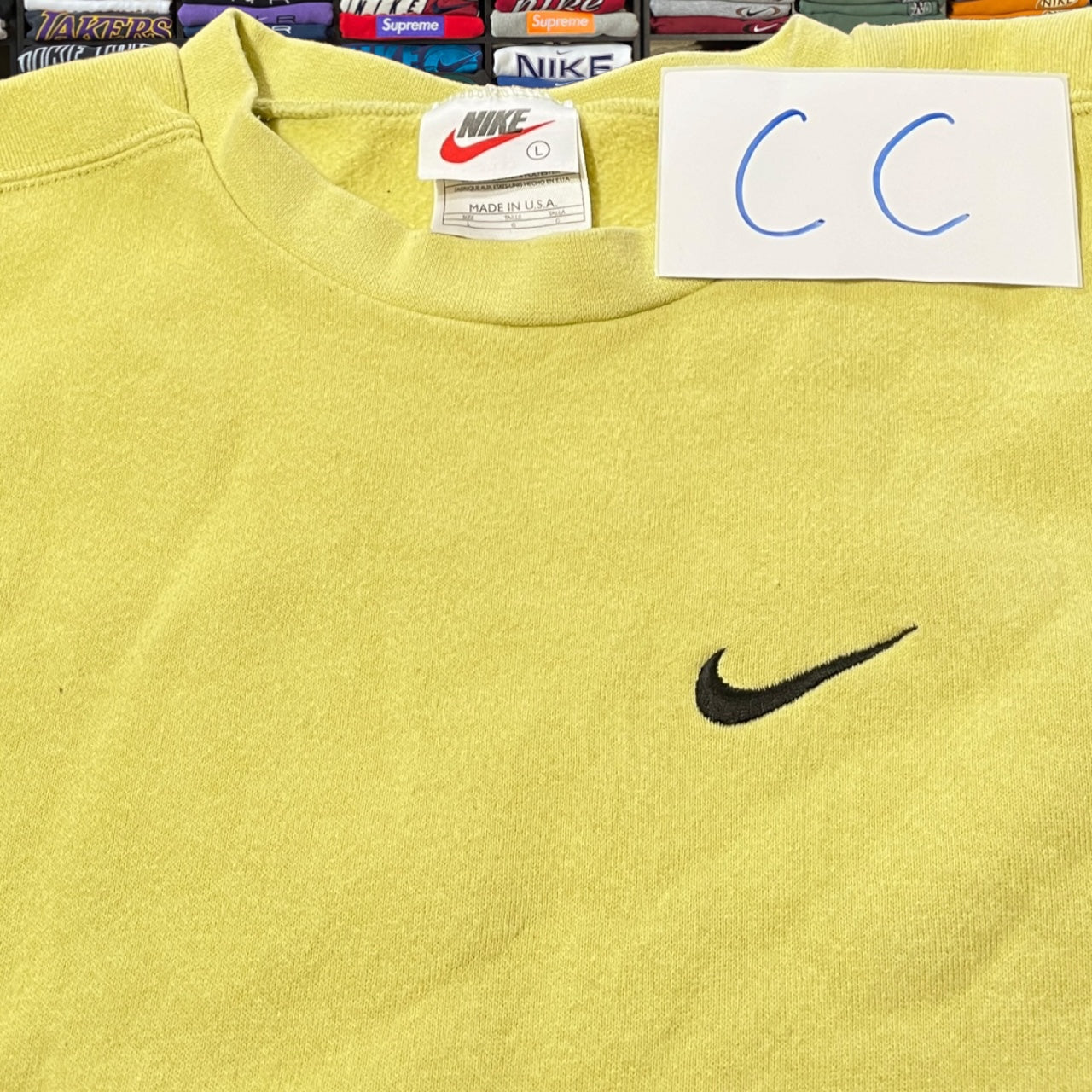 90s Nike yellow sweater