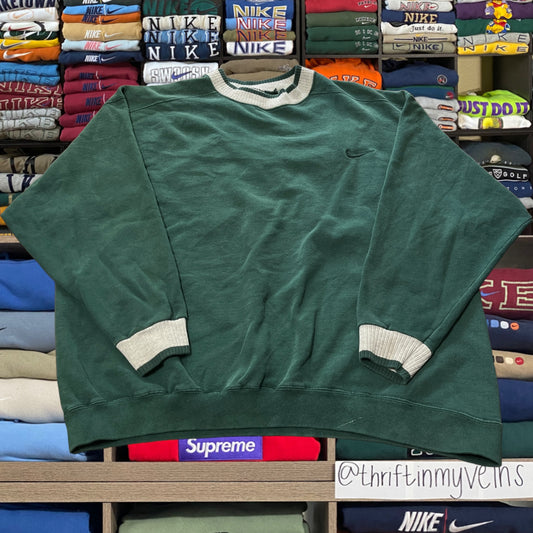 90s rare green Nike tonal sweater