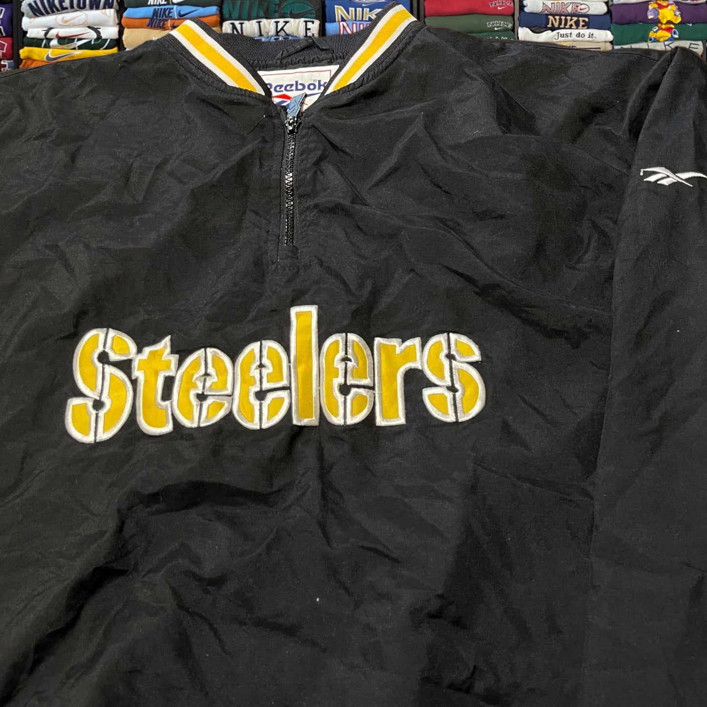 90s Pittsburgh Steelers nfl football pull over windbreaker