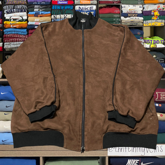 vintage 90s nike brown jacket