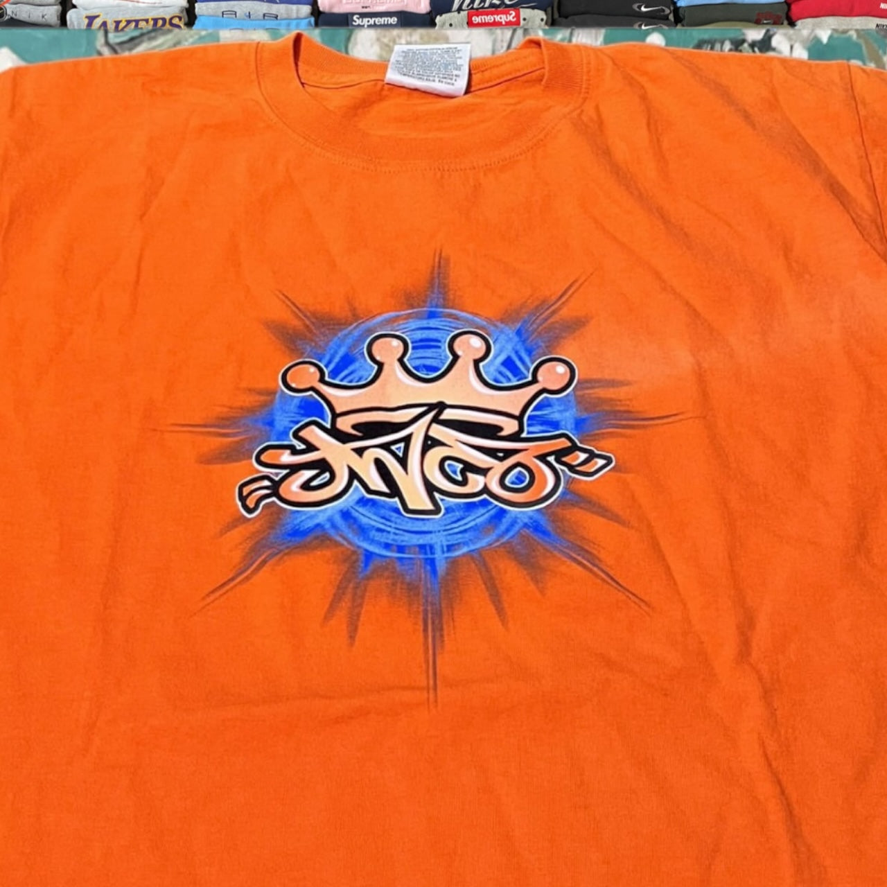 Y2K Jnco jeans orange shirt