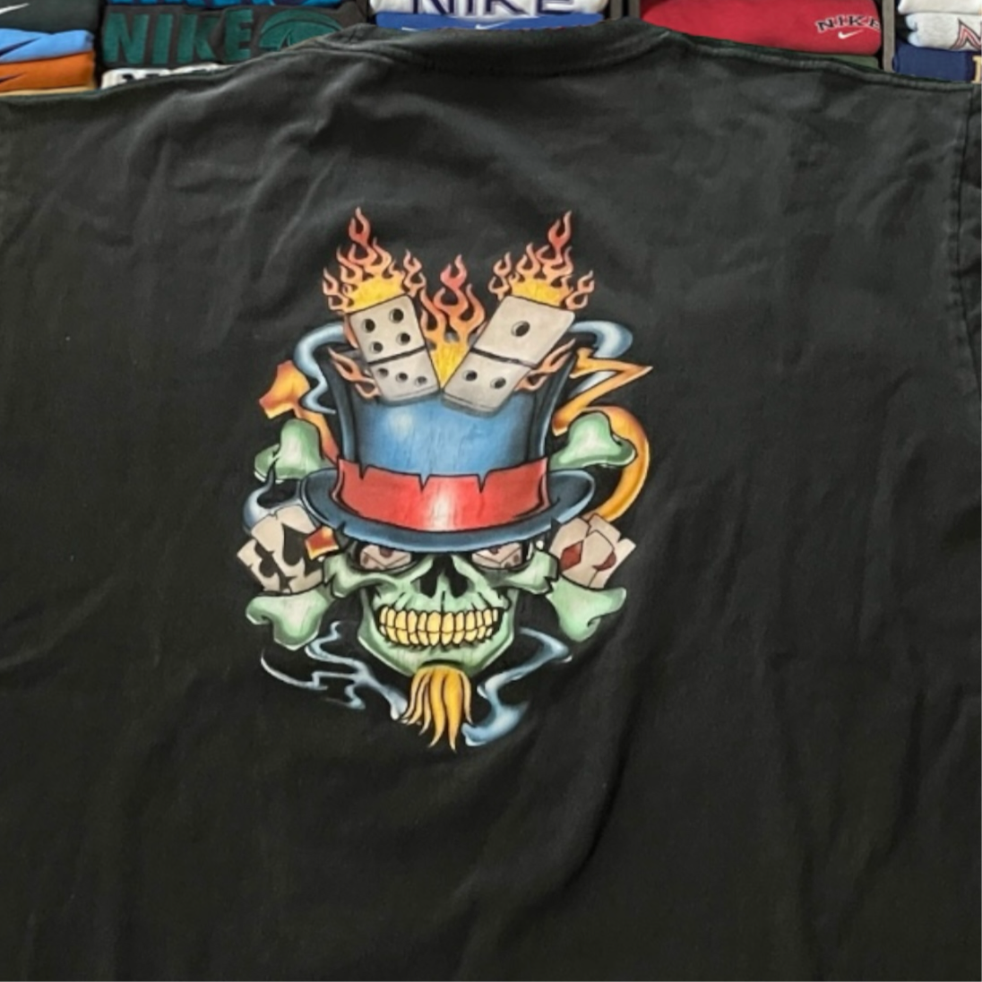 Y2K jnco jeans flame dice shirt