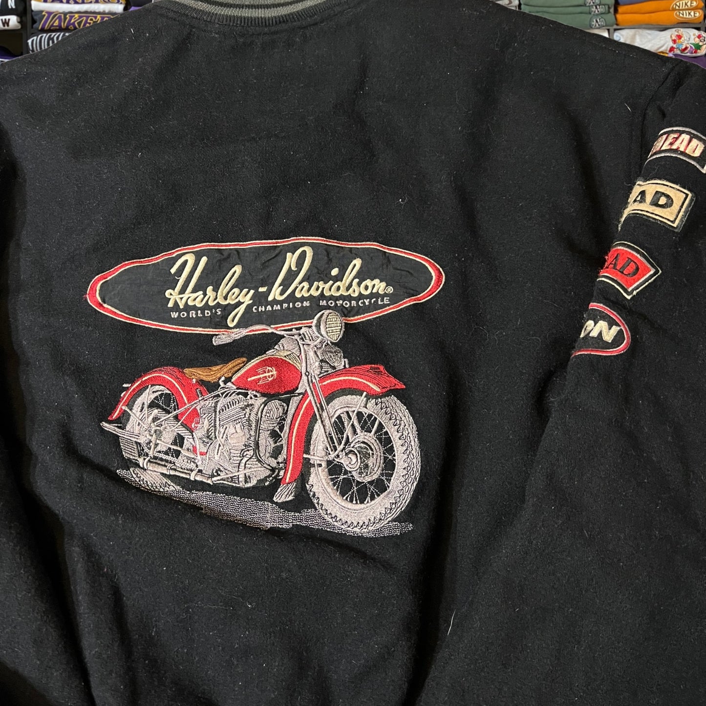 90s Harley Davison biker motorcycle reversible jacket