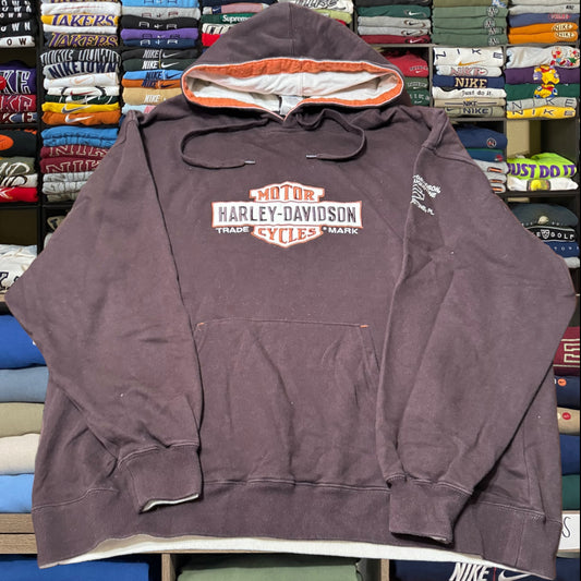 Y2K brown motorcycle hoodie