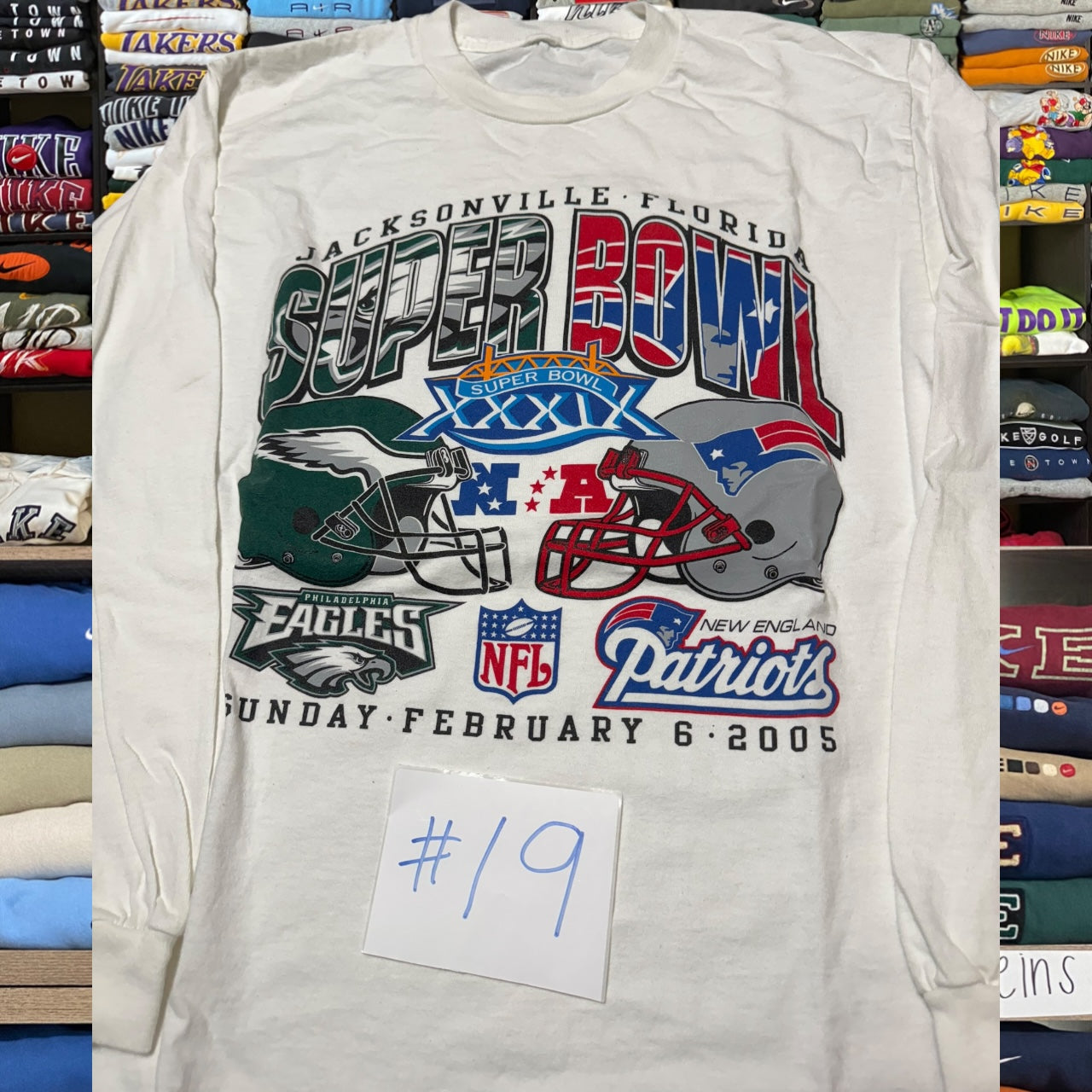2005 philadelphia eagles vs patriots nfl shirt (Xlarge)