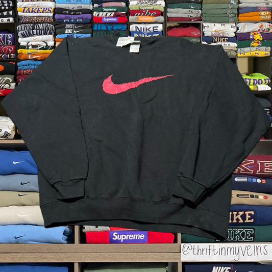 90s Nike big swoosh sweater (large)
