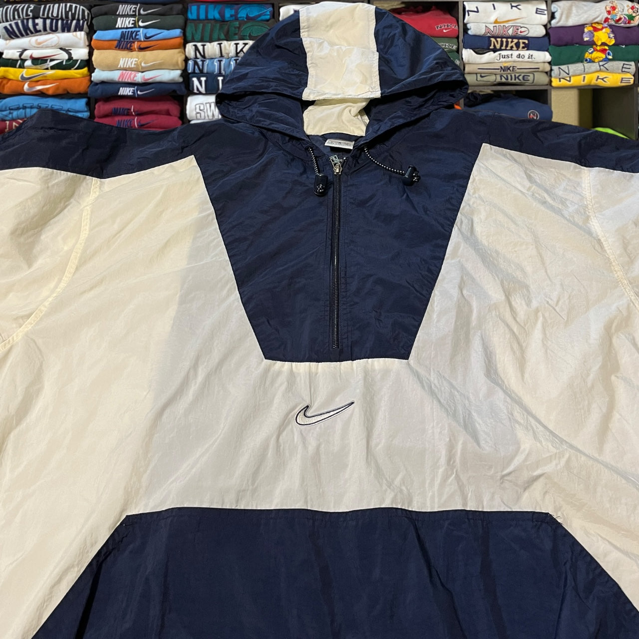 90s rare Vtg Nike spelled out anorak windbreaker