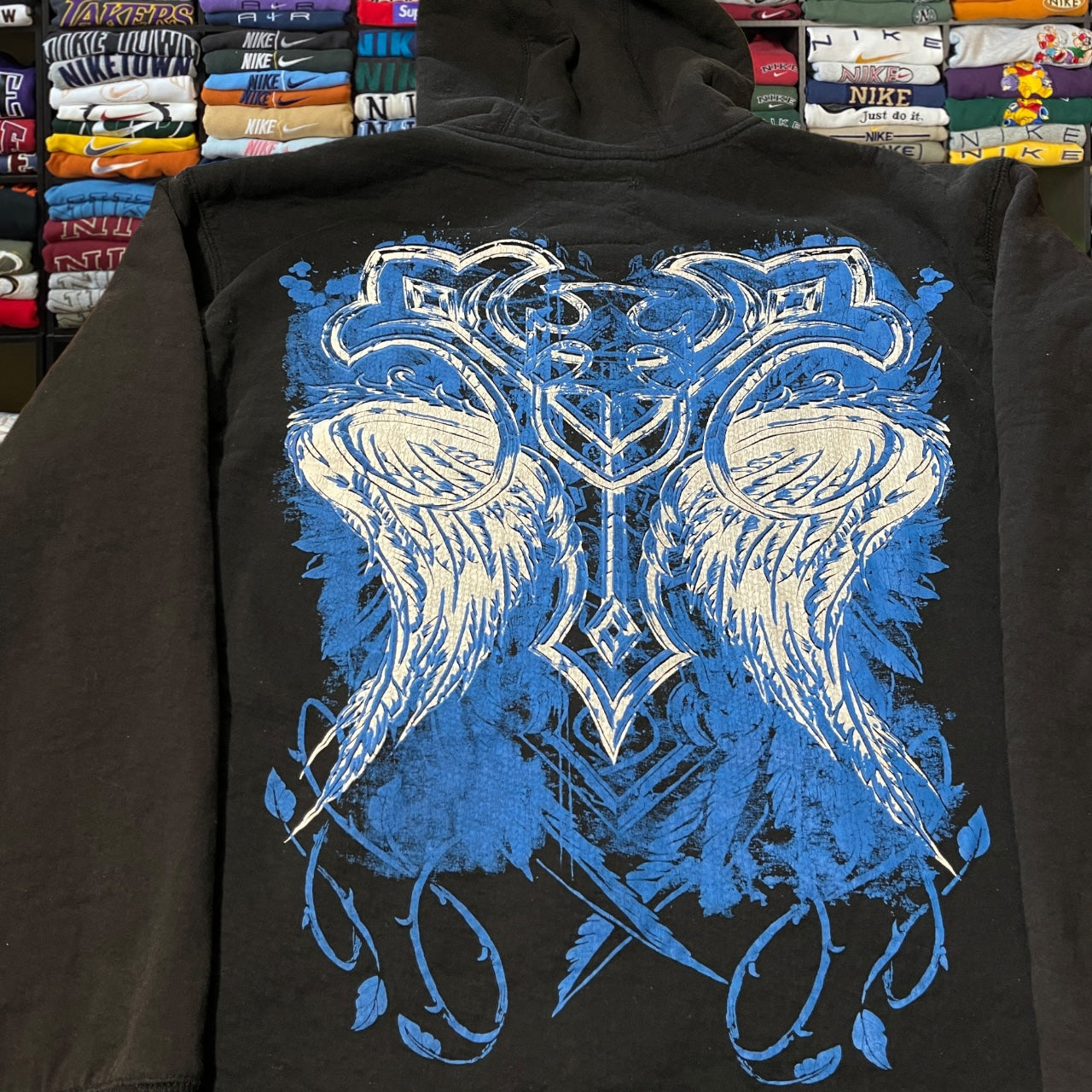 Y2K skater grunge cross full zip hoodie