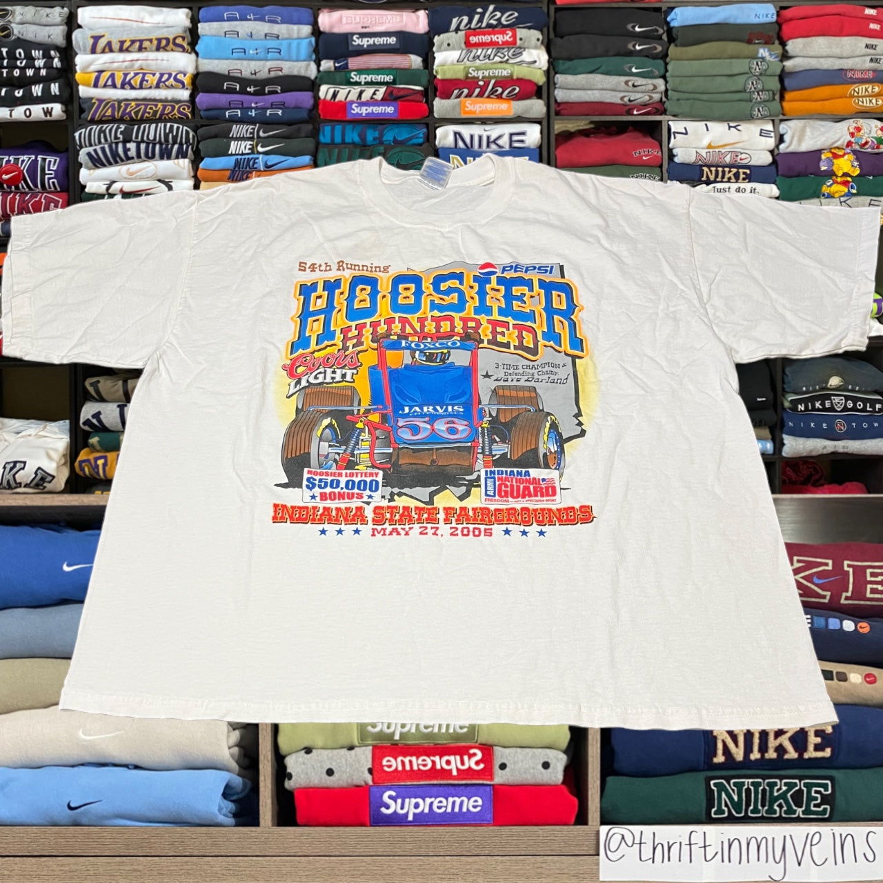 y2k hoosier car shirt (xxl)