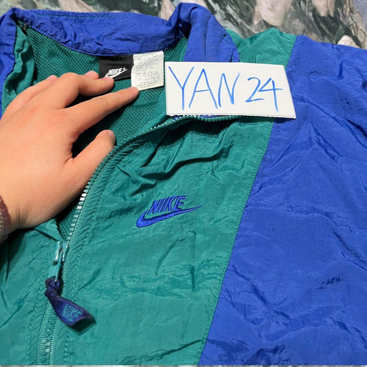 90s Nike windbreaker Aztec colorblock
