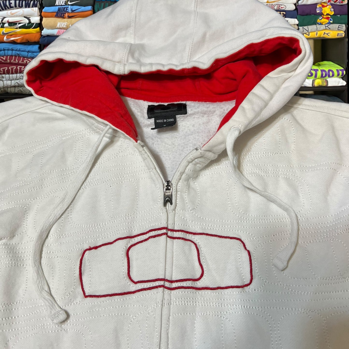 Y2K Oakley full zip skater hoodie