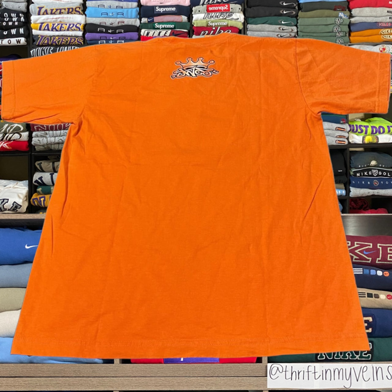 Y2K Jnco jeans orange shirt