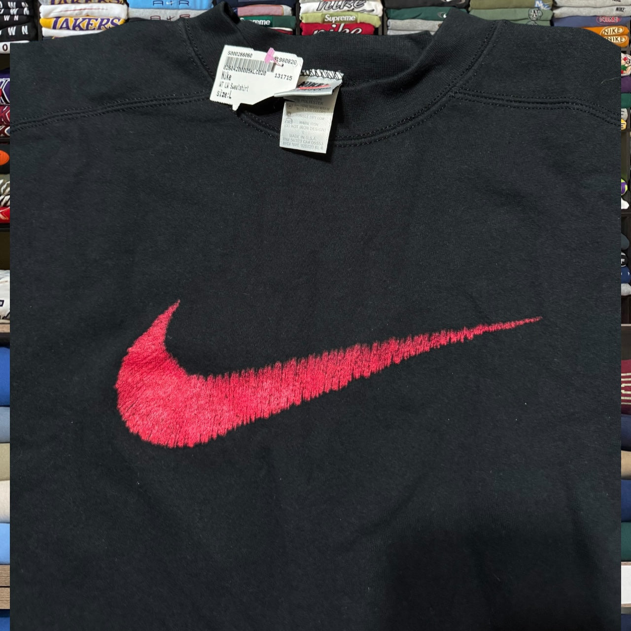 90s Nike big swoosh sweater (large)
