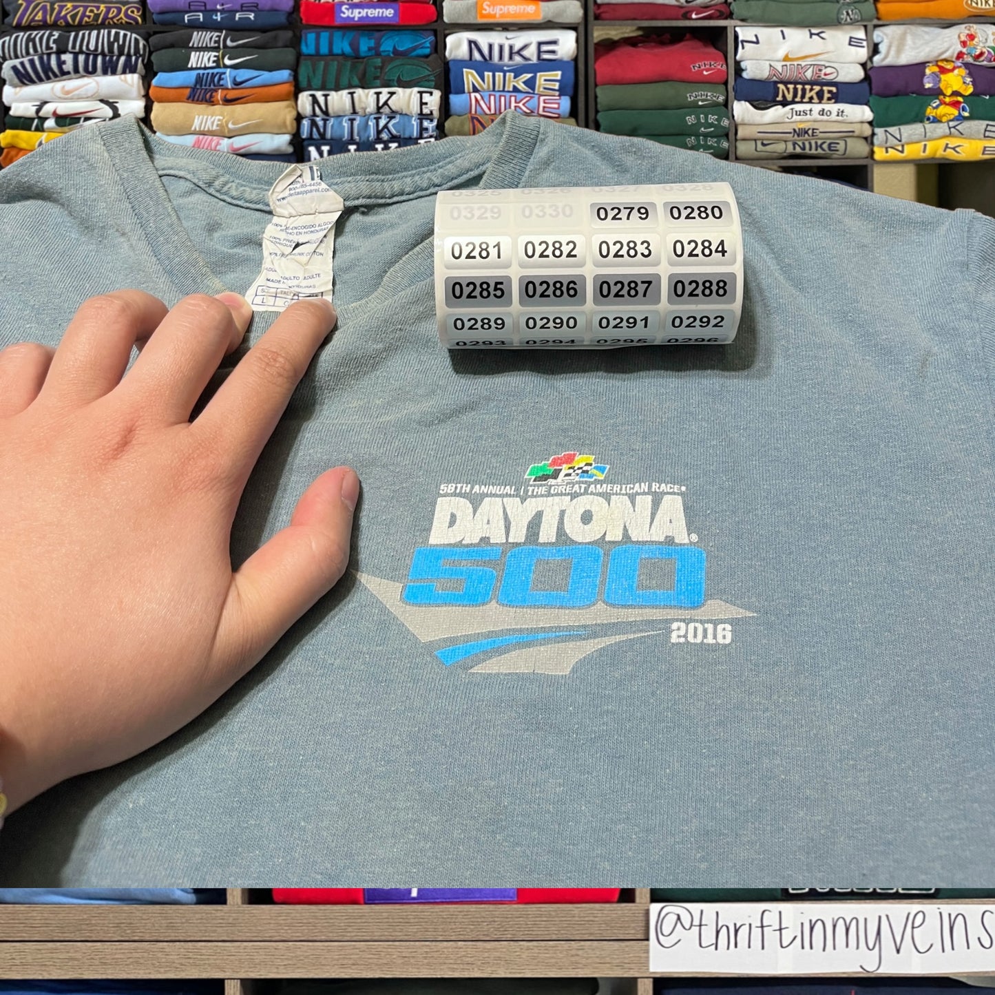 vintage daytona 500 racing car shirt