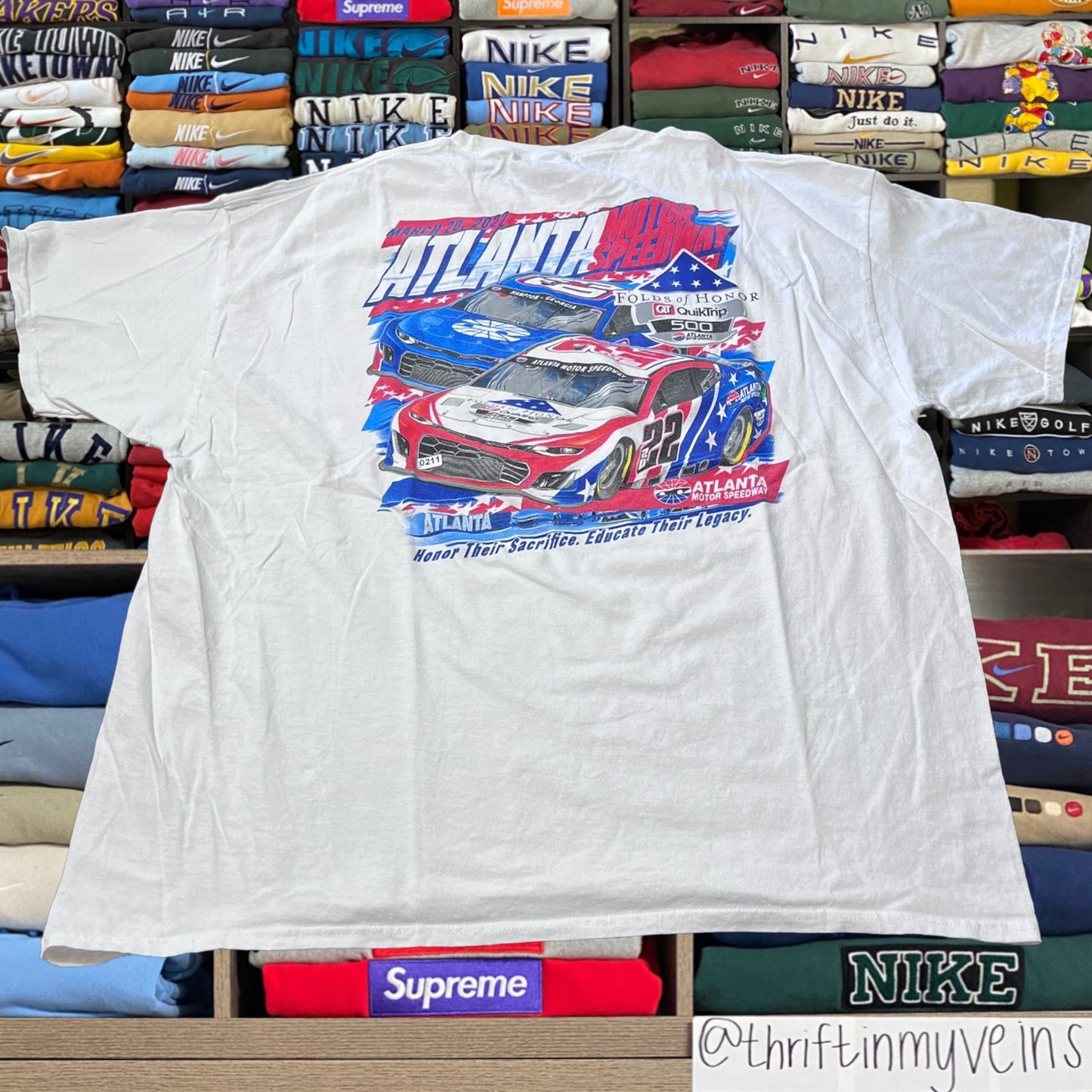Y2K nascar graphic shirt