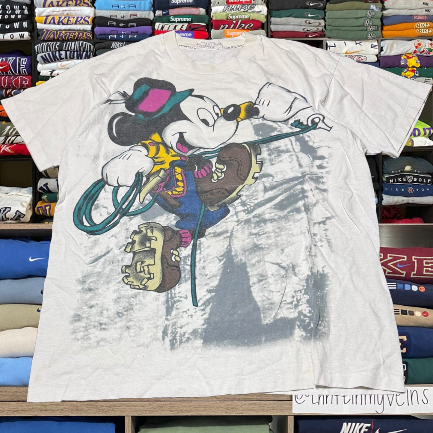 90s Mickey Mouse Disney Indiana jones shirt