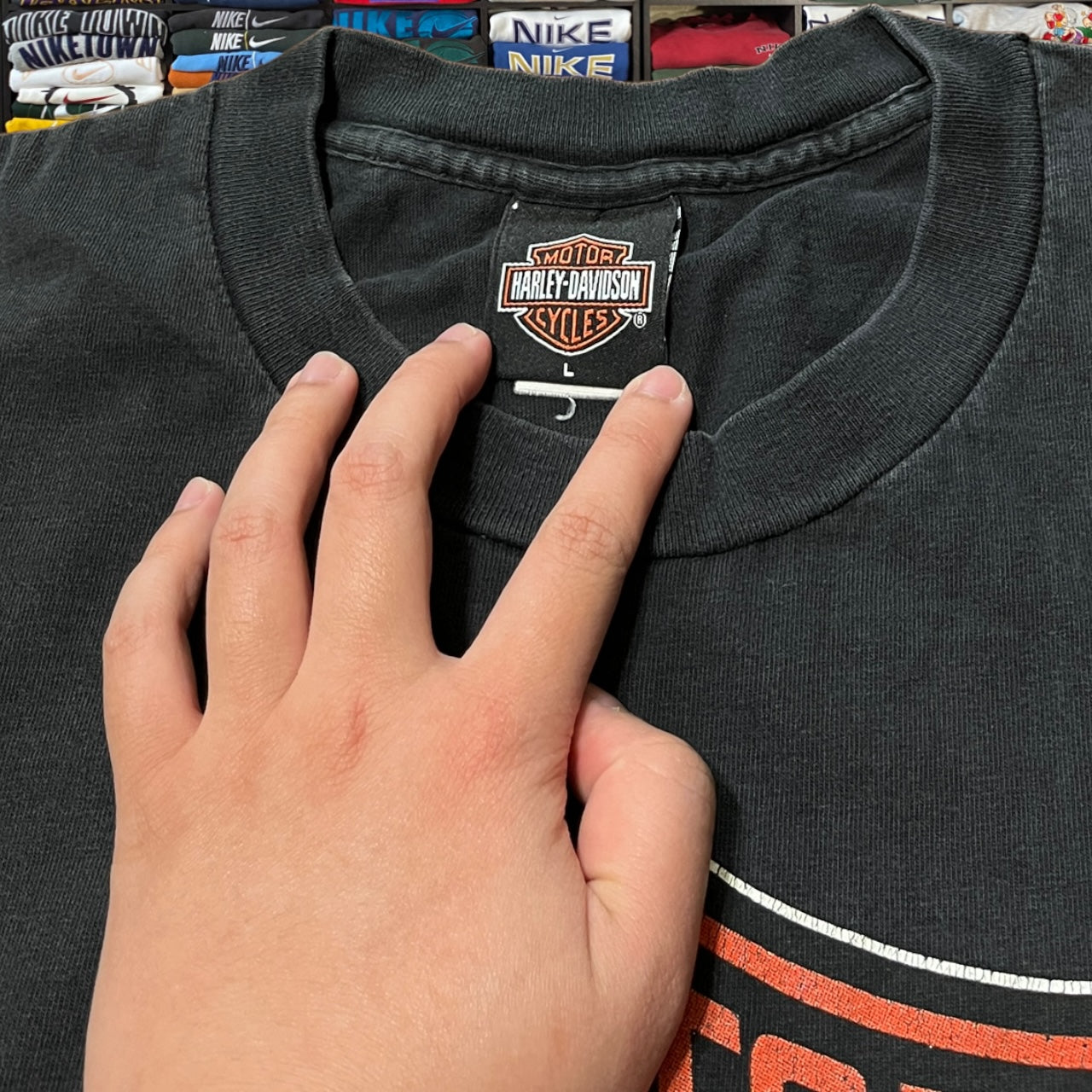 Vtg y2k 2003 Harley style motorcycle shirt