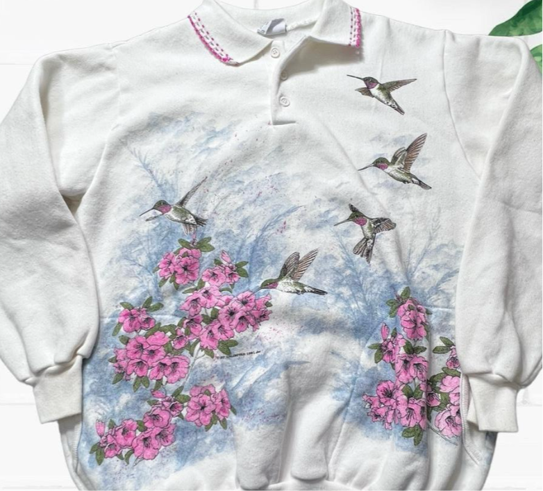90s hummingbird nature flowers