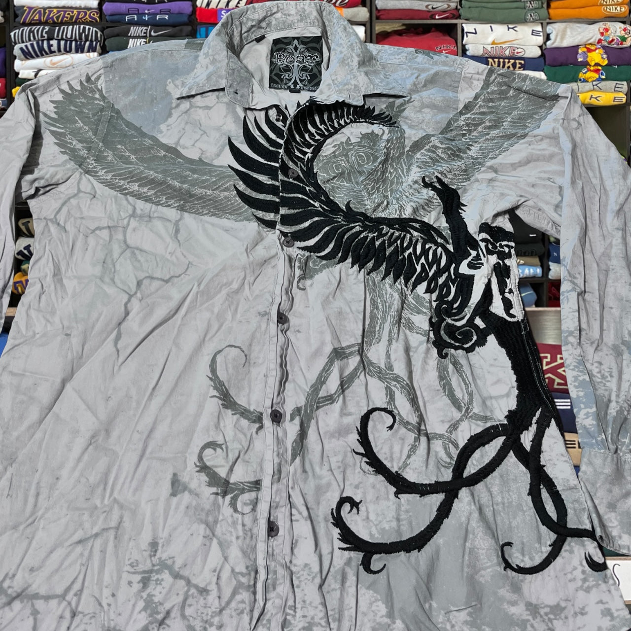 Roar Y2K skater grunge button up