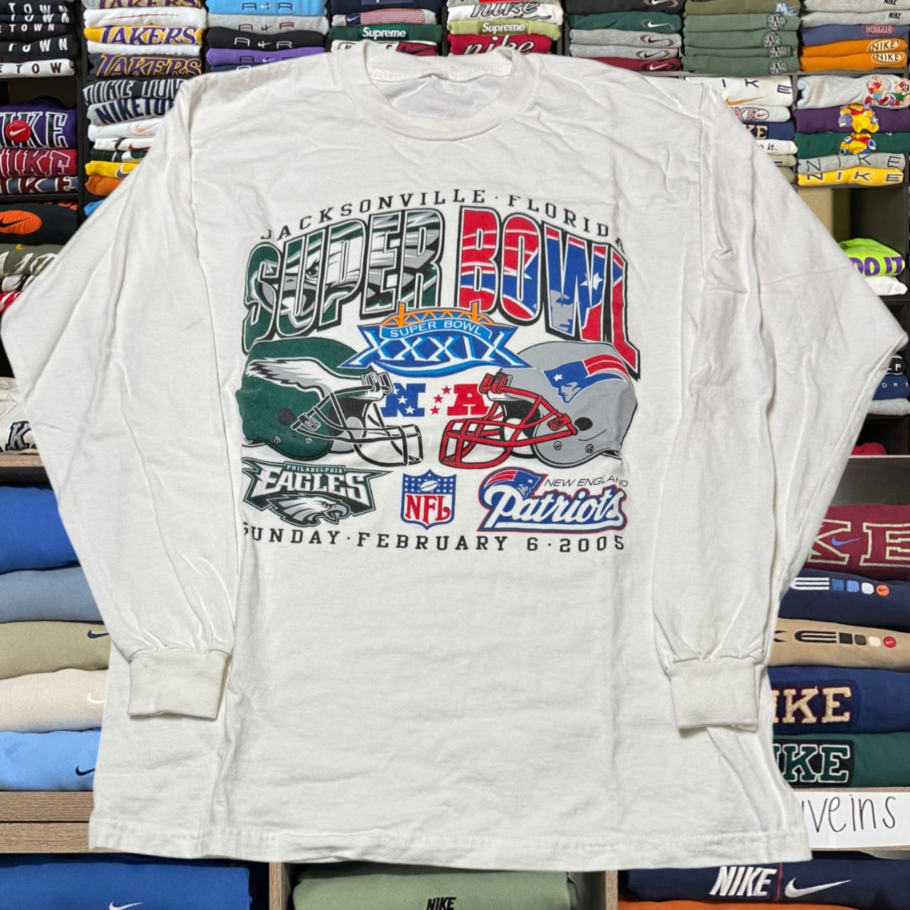 2005 philadelphia eagles vs patriots nfl shirt (Xlarge)