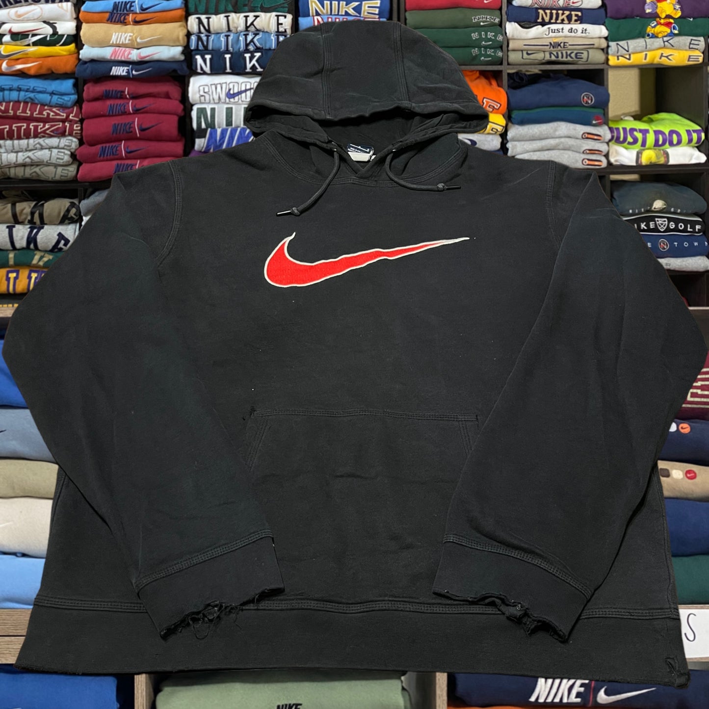 black nike hoodie (large)