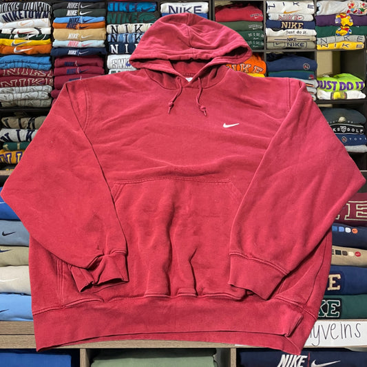 Y2K burgundy Nike hoodie