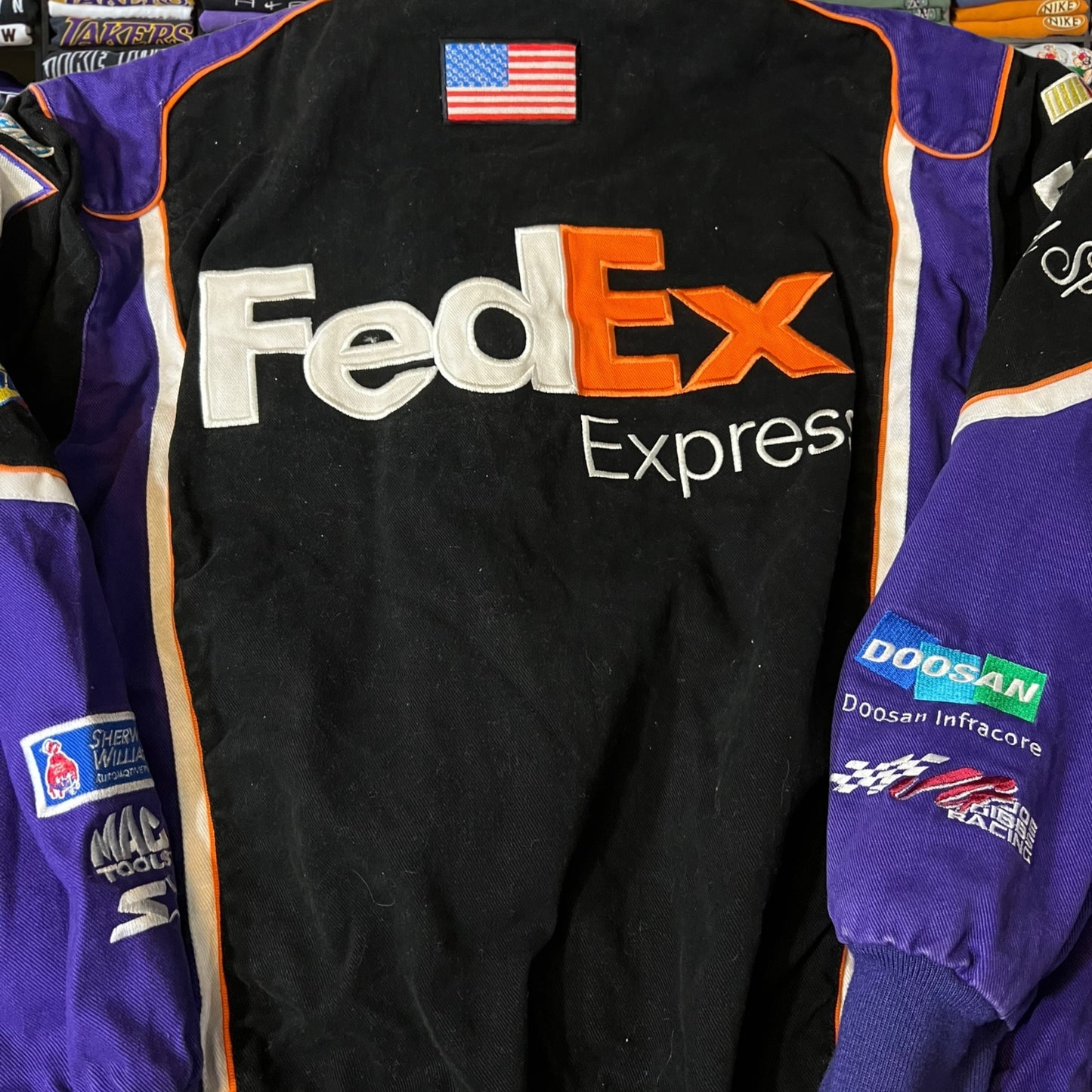 Vintage FedEx NASCAR varsity jacket heavy weighted super good quality