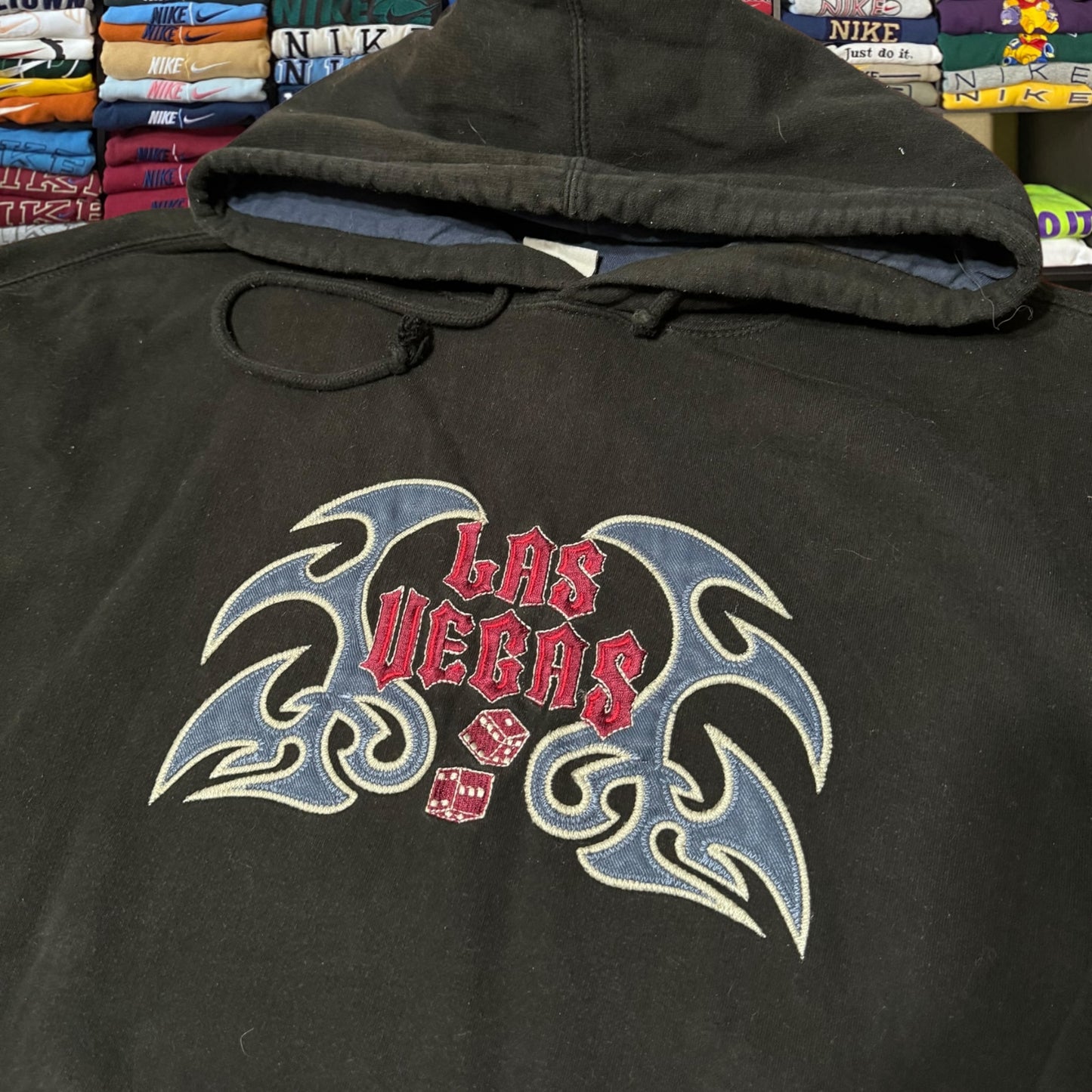 Y2K skater jnco style Las Vegas dice hoodie