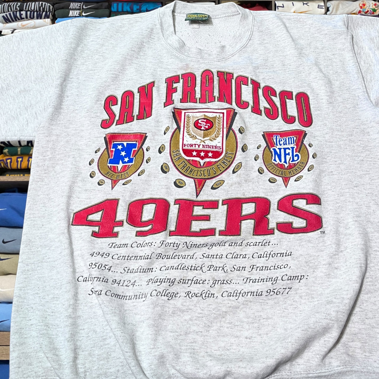 90s nutmeg San Francisco 49ers nfl footballs sweather