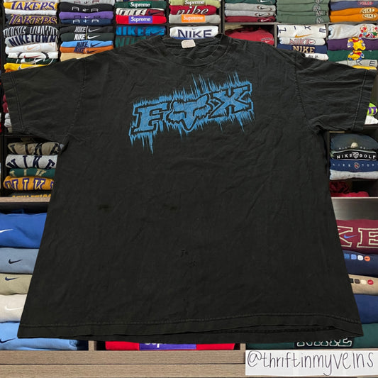 Y2K fox racing skater shirt