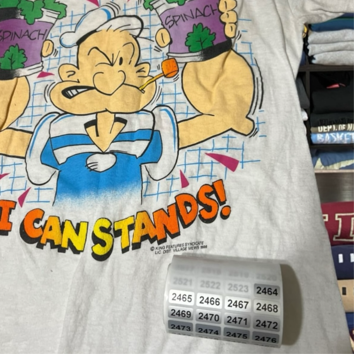 Vtg 1982 Popeyes the sailor shirt