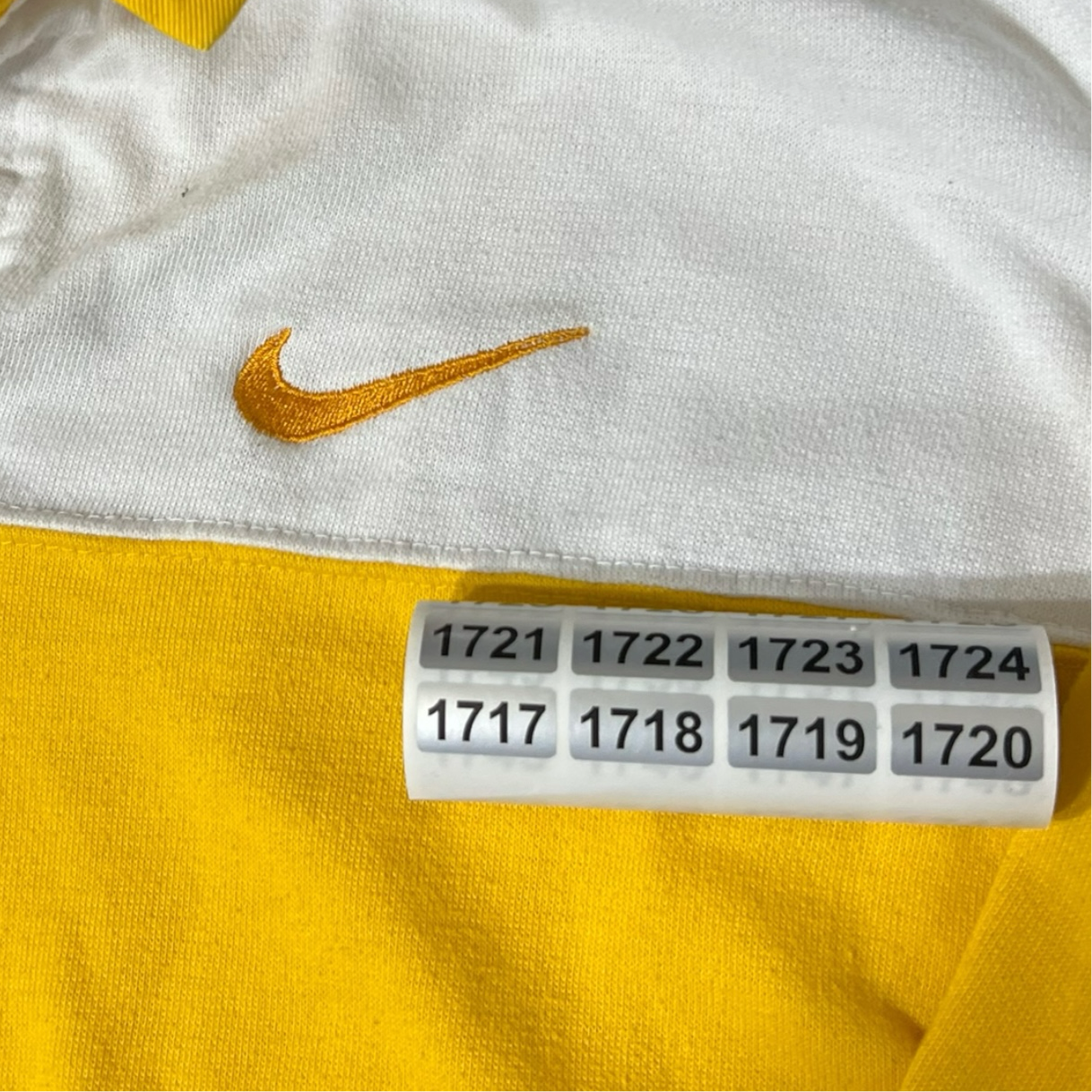 80s rare stripe Nike collar shirt
